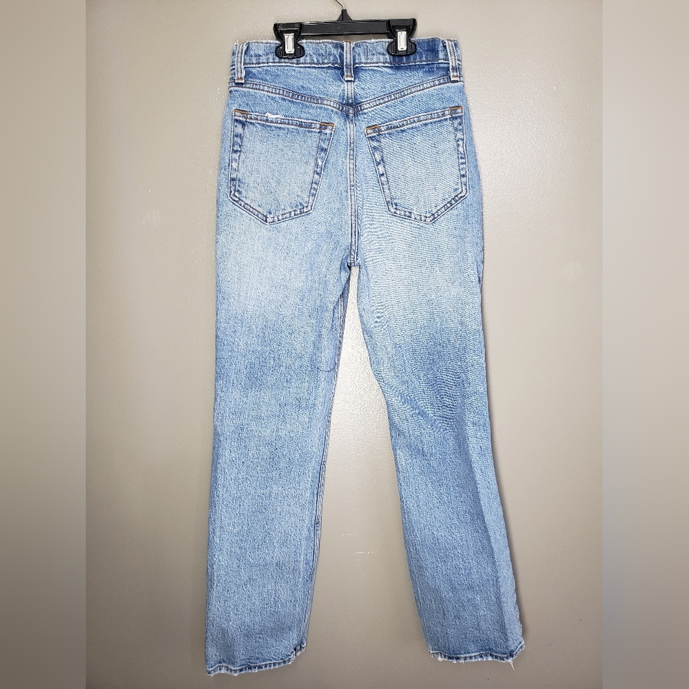 Abercrombie & Fitch 90s Straight Ultra High Rise Jeans Womens Size 4S / 27 - Picture 5 of 11